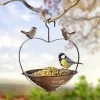 Vogelfutterstation In Herzform -Deko Garten Verkauf vogelfutterstation in herzform farbe braun