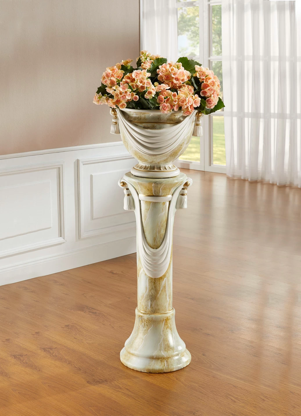 Von Hand Gefertigte Säule Mit Übertopf 4 Von Hand Gefertigte Säule Mit Übertopf – Bild 2