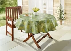 Wachstuch-Tischdecke Mit Blätter-Motiv -Deko Garten Verkauf wachstuch tischdecke mit blaetter motiv farbe gruen groesse 190 1