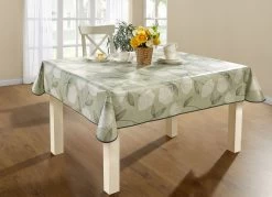 Wachstuch-Tischdecke Mit Ginkgo-Motiven -Deko Garten Verkauf wachstuch tischdecke mit ginkgo motiven farbe gruen groesse 130