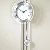 Wanduhr Mit Funkuhrwerk Und Metallpendel