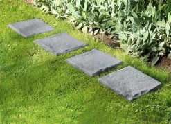 Weg-Platten, 4er-Set, Aus Wetterfestem Kunststoff