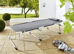 XXL-Gartenliege Mit 4-fach Verstellbarem Kopfteil -Deko Garten Verkauf xxl gartenliege mit 4 fach verstellbarem kopfteil farbe grau