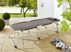 XXL-Gartenliege Mit 4-fach Verstellbarem Kopfteil -Deko Garten Verkauf xxl gartenliege mit 4 fach verstellbarem kopfteil farbe taupe 1