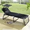 XXL-Liege Mit Dach Und 4-fach Verstellbarer Rückenlehne 2 XXL-Liege Mit Dach Und 4-fach Verstellbarer Rückenlehne -Deko Garten Verkauf xxl liege mit dach und 4 fach verstellbarer rueckenlehne farbe schwarz